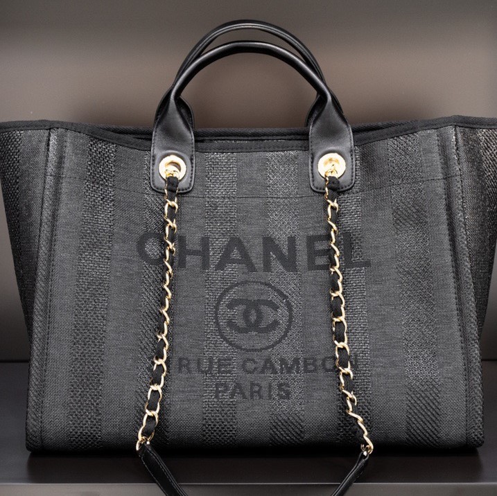 샤넬 도빌백 미듐 39cm 블랙