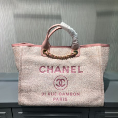 샤넬 도빌백 미듐 39cm 연핑크