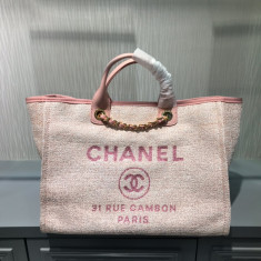 샤넬 도빌백 미듐 39cm 연핑크