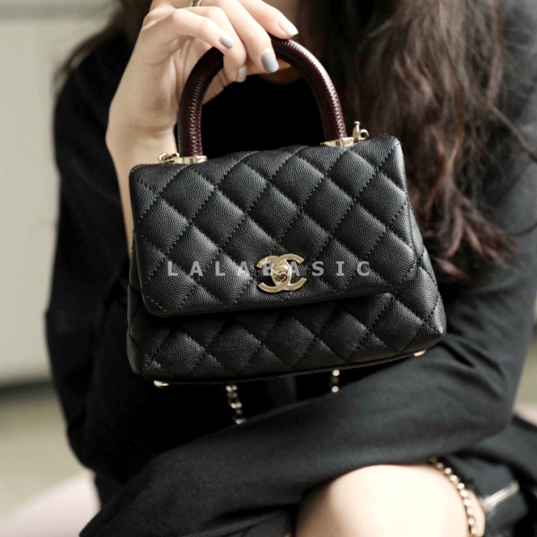 샤넬 코코핸들 미니 19cm / 블랙, 화이트