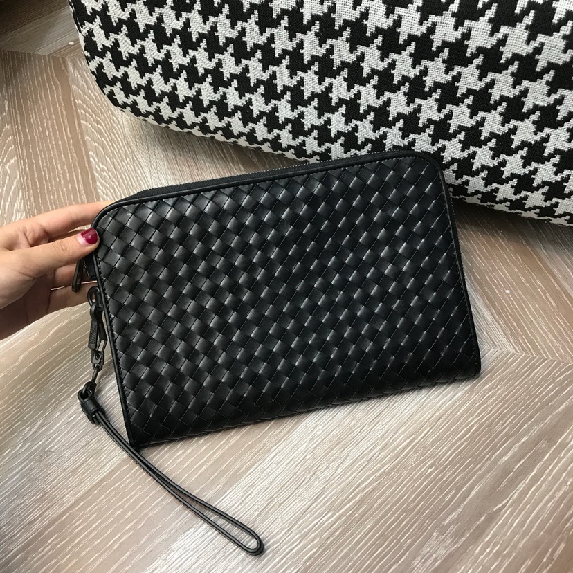 보테가베네타 유니코 인트레치아토 클러치백 블랙
