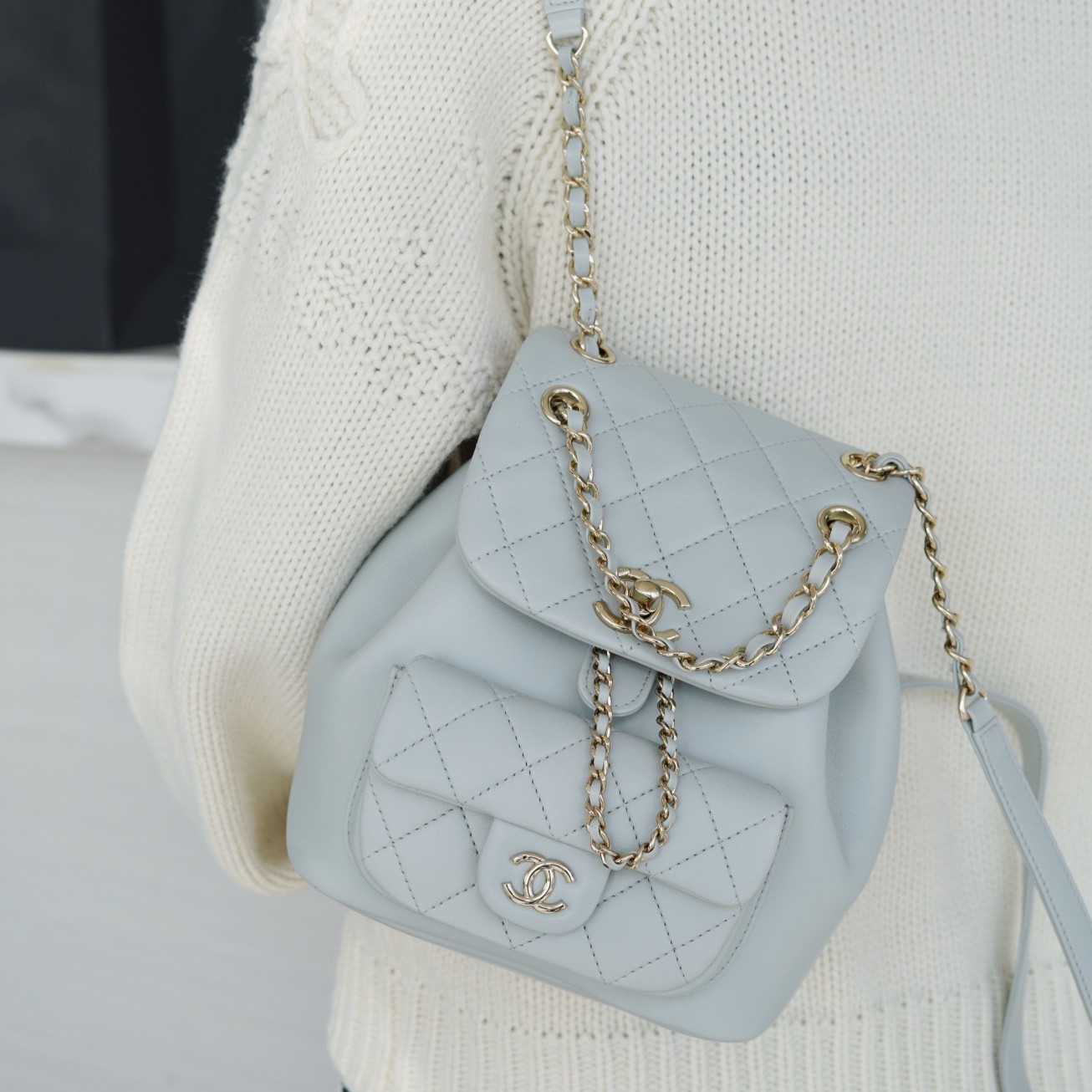 샤넬 듀마 백팩 원포켓 스몰, 미듐