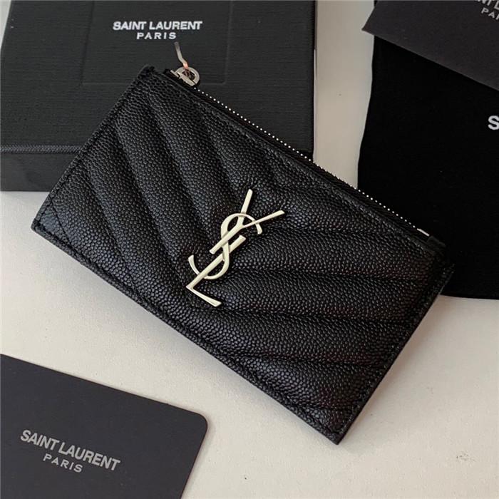 생로랑 지퍼 카드지갑