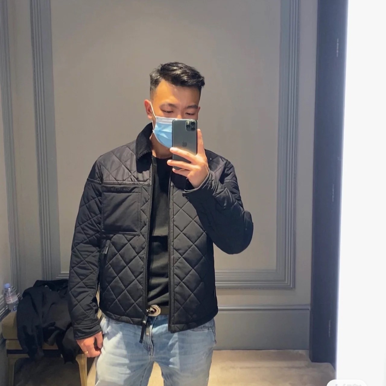 버버리 다이아몬드 퀼팅 자켓