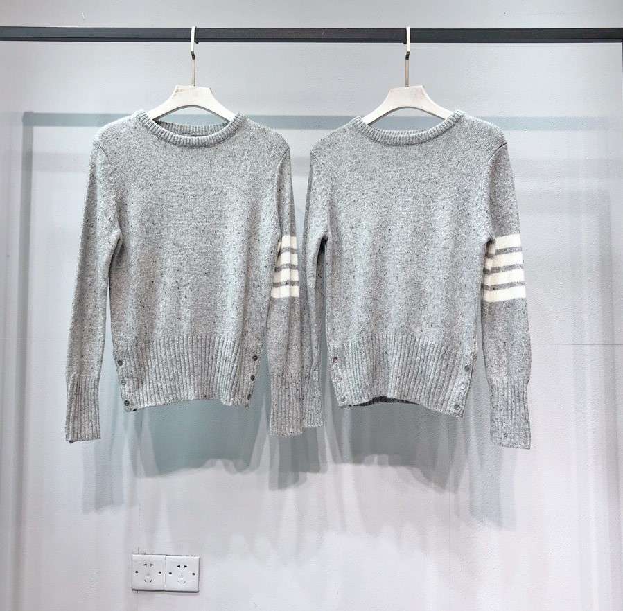 톰브라운 울 니트 그레이