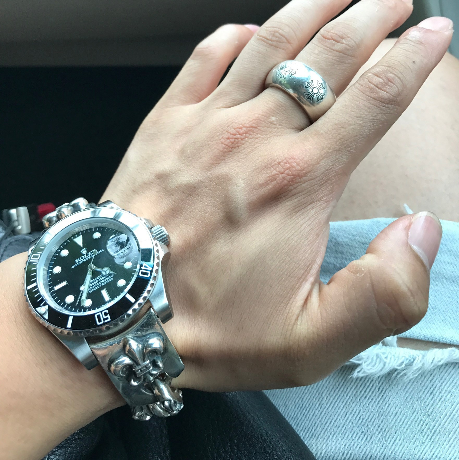 롤렉스  크롬하츠 시계줄 17.5cm