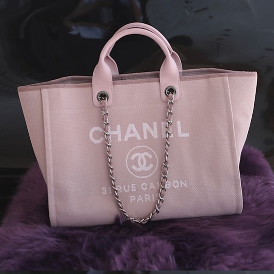 샤넬 도빌백 미듐 39cm 핑크