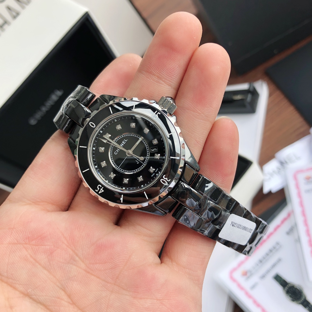 샤넬 j12 시계 BV공장 큐빅 다이얼 버전 33mm 쿼츠, 오토메틱