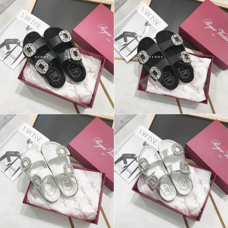 로저비비에 비브 스트라스 버클 샌들 슬리퍼 4컬러