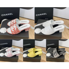 샤넬 트위드 뮬 미들힐 굽 4.5cm / 5컬러