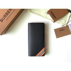 버버리 아이콘 스트라이프 그레이니 레더 장지갑