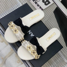 샤넬 리본 슬리퍼