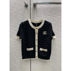 샤넬 반팔 가디건 (블랙,아이보리)