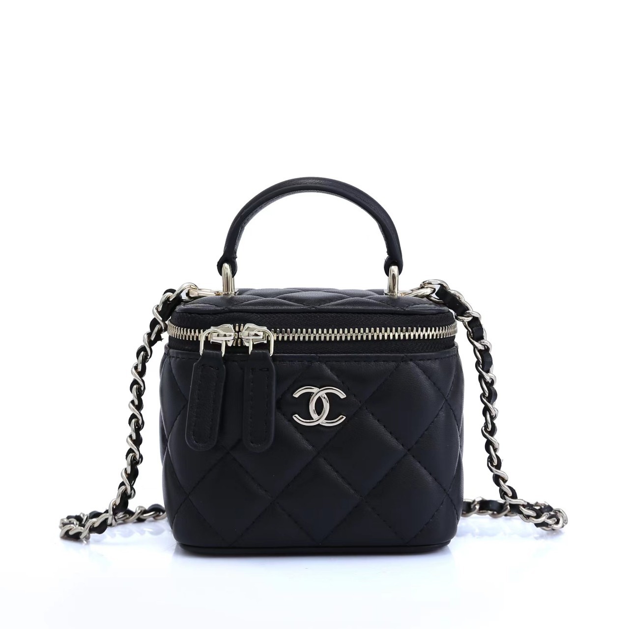 샤넬 탑핸들 베니티 케이스 코스메틱백