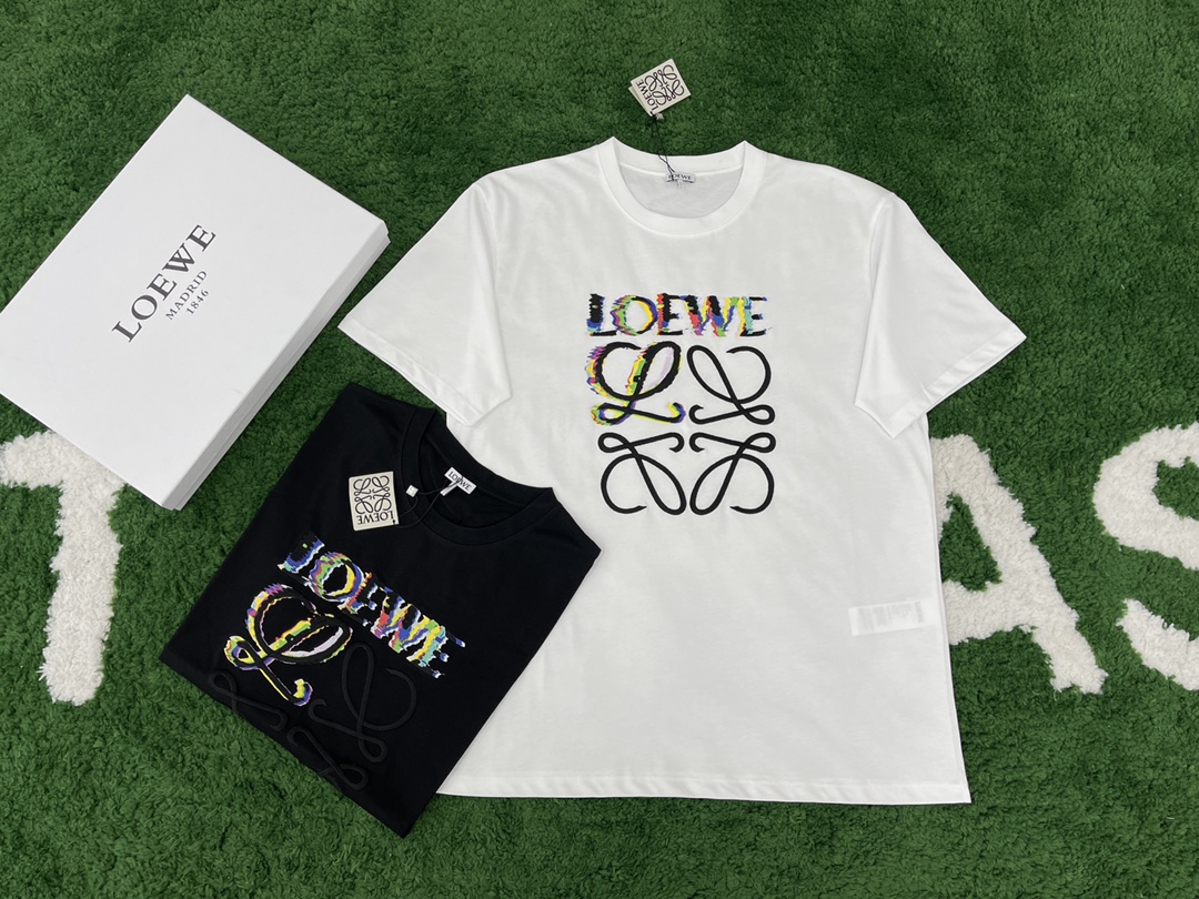 로에베 글리치 아나그램 반팔 티셔츠