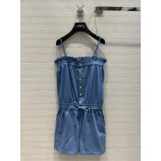 셀린 데님 링클 원피스