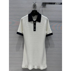 샤넬 카라 니트 원피스 드레스