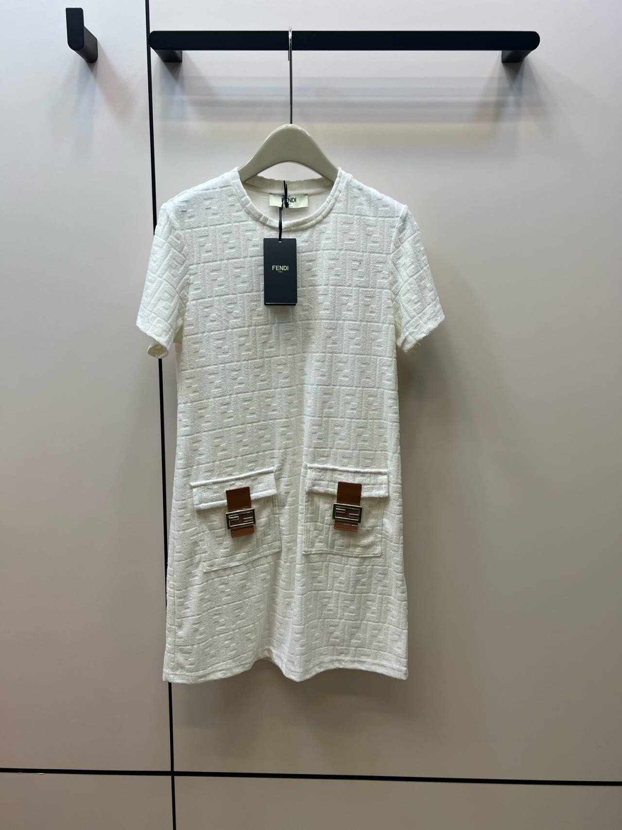 펜디 모노그램 반팔 니트 원피스