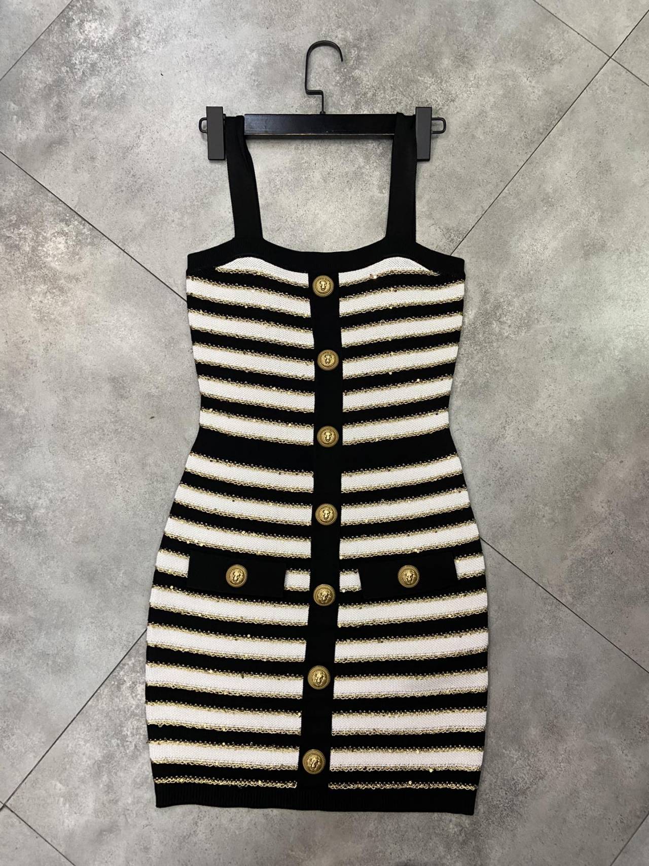 발망 니트 원피스 드레스