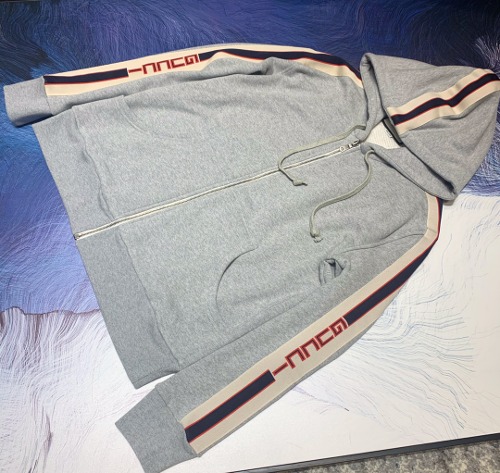 구찌 스트라이프 후드 집업