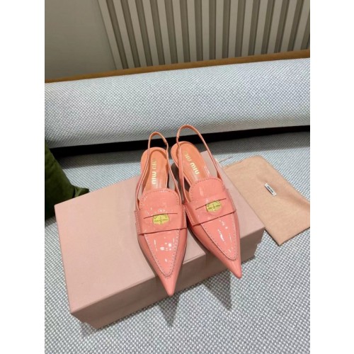 [미우미우] 페이던트 코인 슬링백 구두