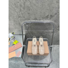 [미우미우] 페이던트 로고 슬링백 구두