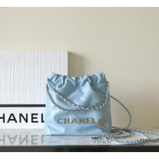 [23s] 샤넬 22백 미니 밀크블루 / 은장 (팬더 공장)