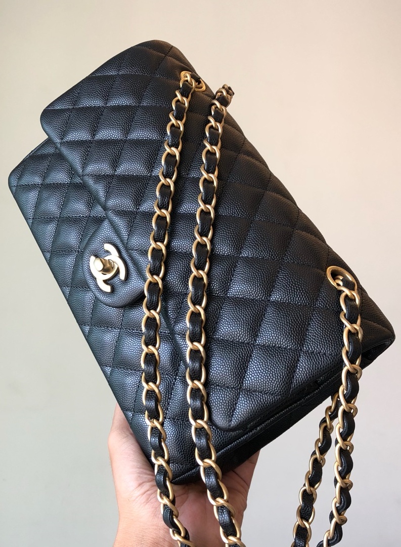 [지존샵] 샤넬 클래식 캐비어 미듐 금장 