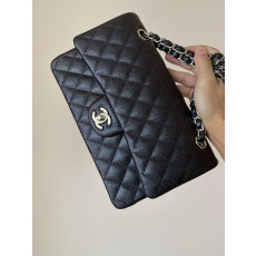 [지존샵] 샤넬 클래식 캐비어 미듐 은장 인스티치 