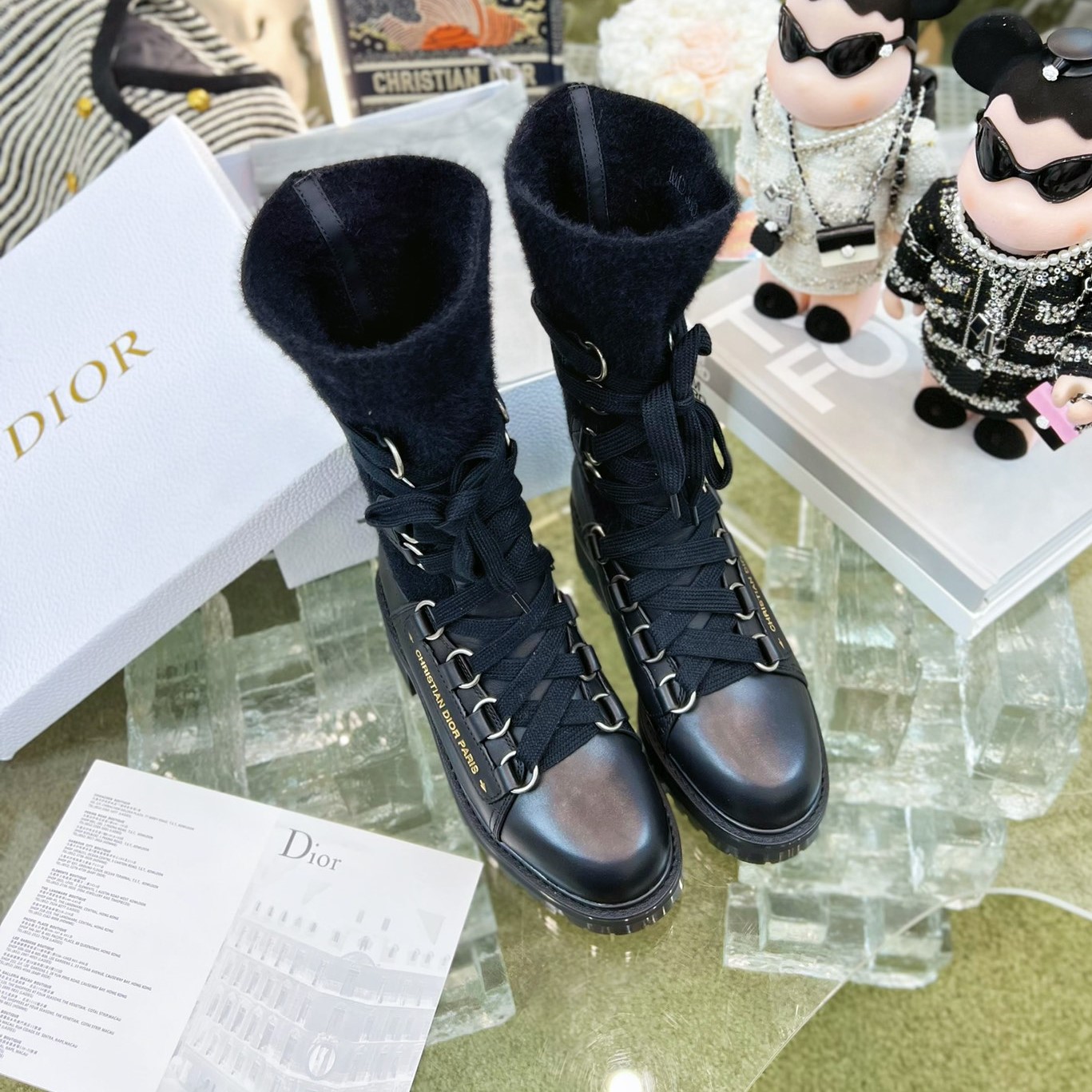 디올 레이스업 부츠