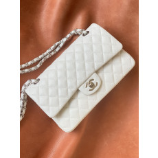 [지존샵] 샤넬 클래식 미듐 캐비어 은장 인스티치 