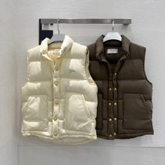 셀린느 패딩 조끼 (브라운,아이보리,카키 3COLOR)