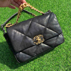 [지존샵] 샤넬 19백 램스킨 블랙 스몰, 미듐 