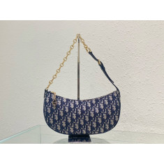 디올 CD 라운지 숄더백 오블리크 캔버스