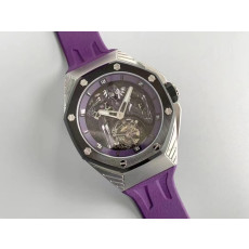 오데마피게 로얄오크 컨셉 블랙 팬더 뚜르비옹 핸드와인드 실버 다이얼 남성용 시계 하이엔드급