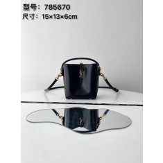 생로랑 LE37 버킷백 블랙 미니