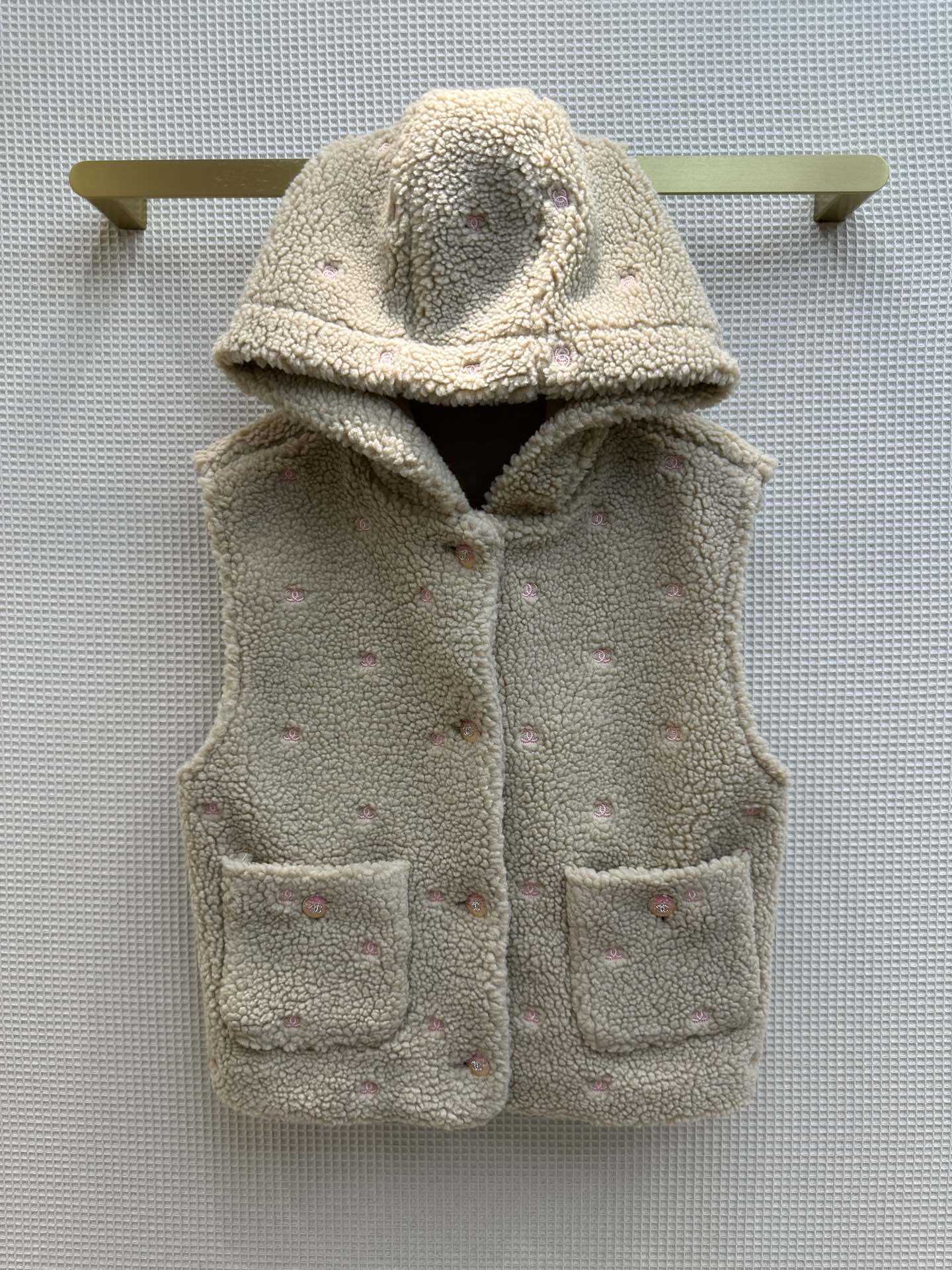 샤넬 양털 조끼 자켓