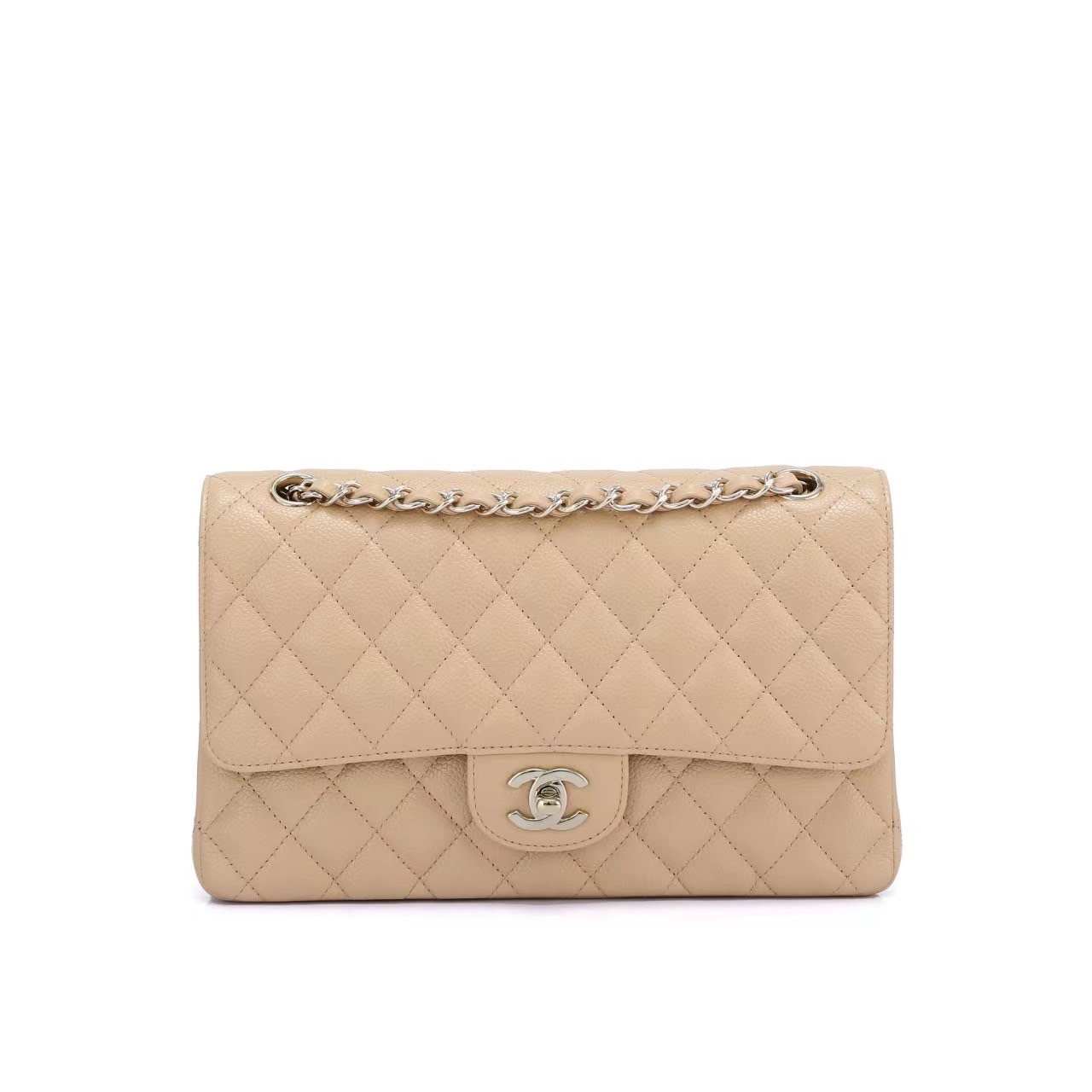 샤넬 클래식 베이지 미듐 아웃스티치 (국내배송)