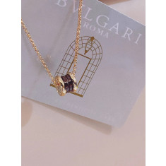 불가리 비제로원 목걸이 브라운 미니