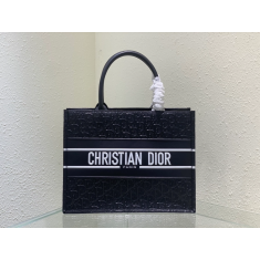 디올 가죽 북토트백 (스몰 라지)