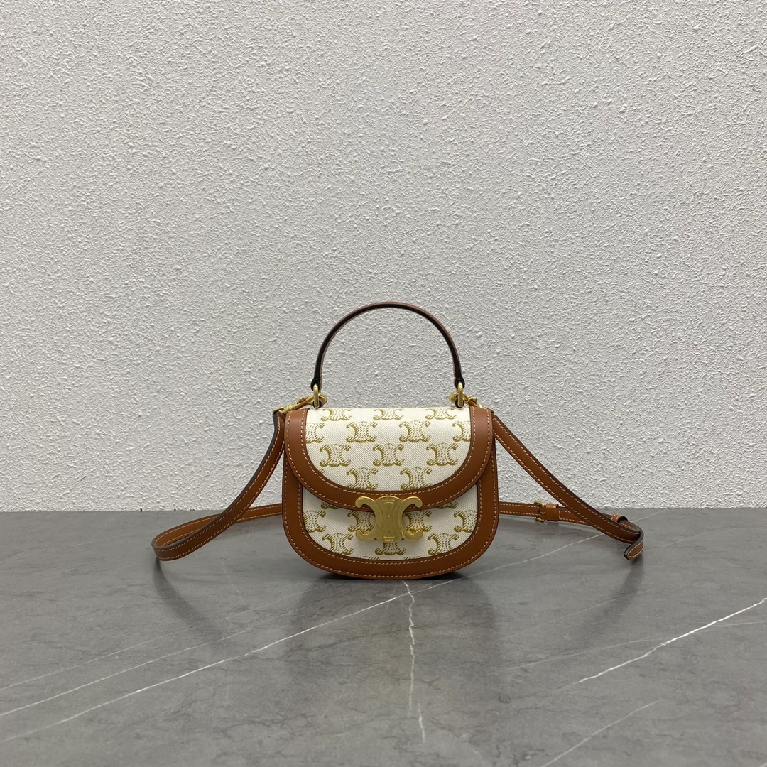 셀린느 미니 베사체 클레아 트리오페 탑 핸들백 101063