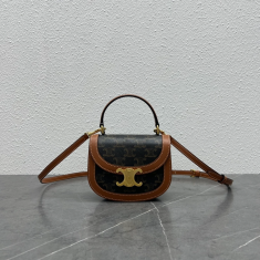 셀린느 미니 베사체 클레아 트리오페 탑 핸들백 101063