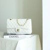 [지존샵] 샤넬 클래식 캐비어 스몰 화이트 램스킨 
