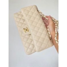 [지존샵] 샤넬 클래식 미듐 캐비어 금장 