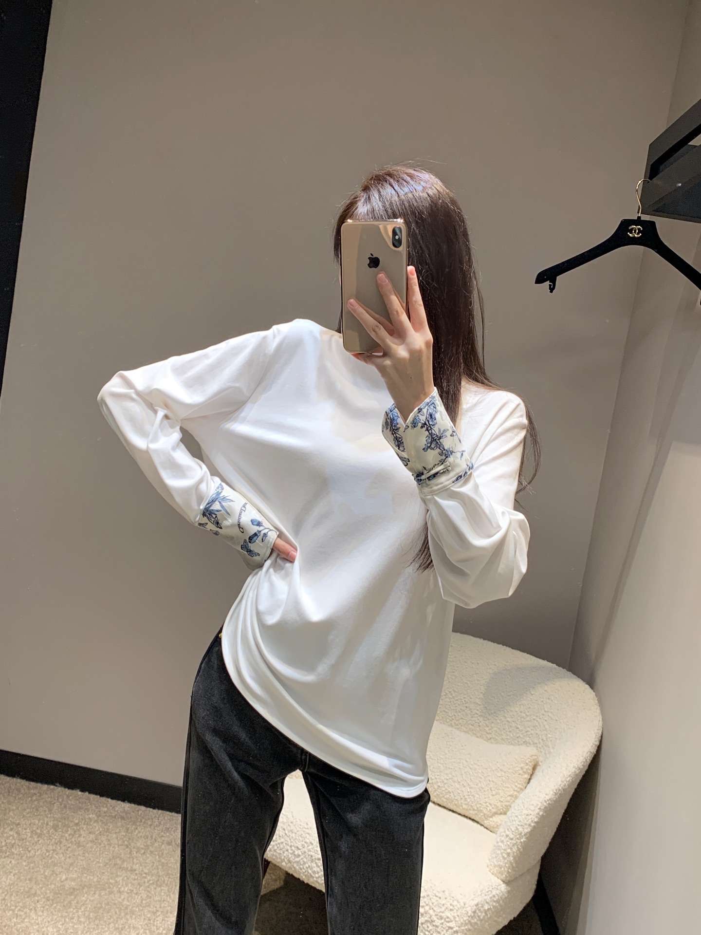 디올 여자 긴팔티