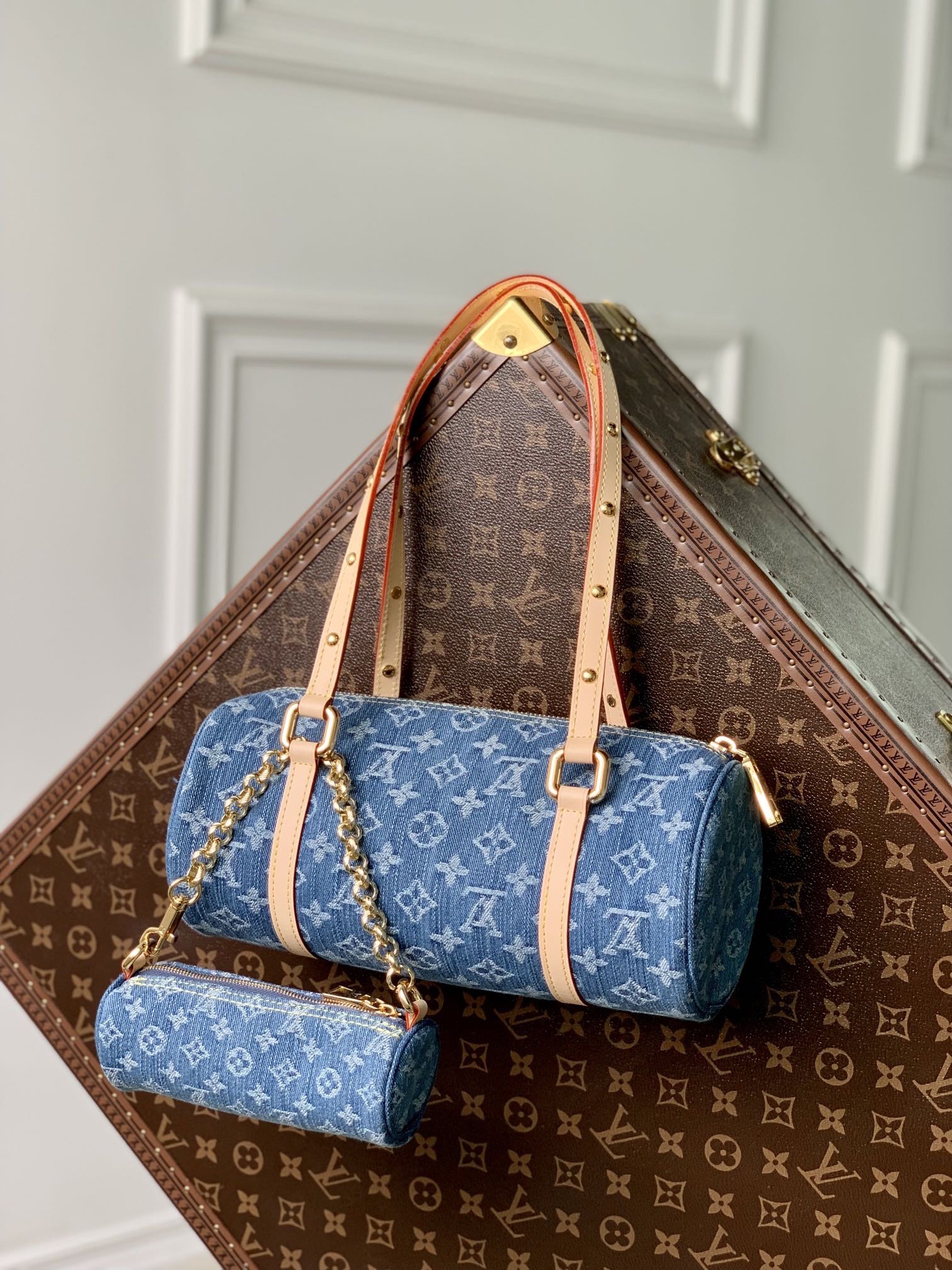 루이비통 24SS 모노그램 데님 빠삐용백 M46830