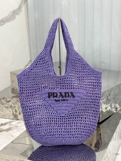 프라다 라피아 크로셰 토트백 1BG424
