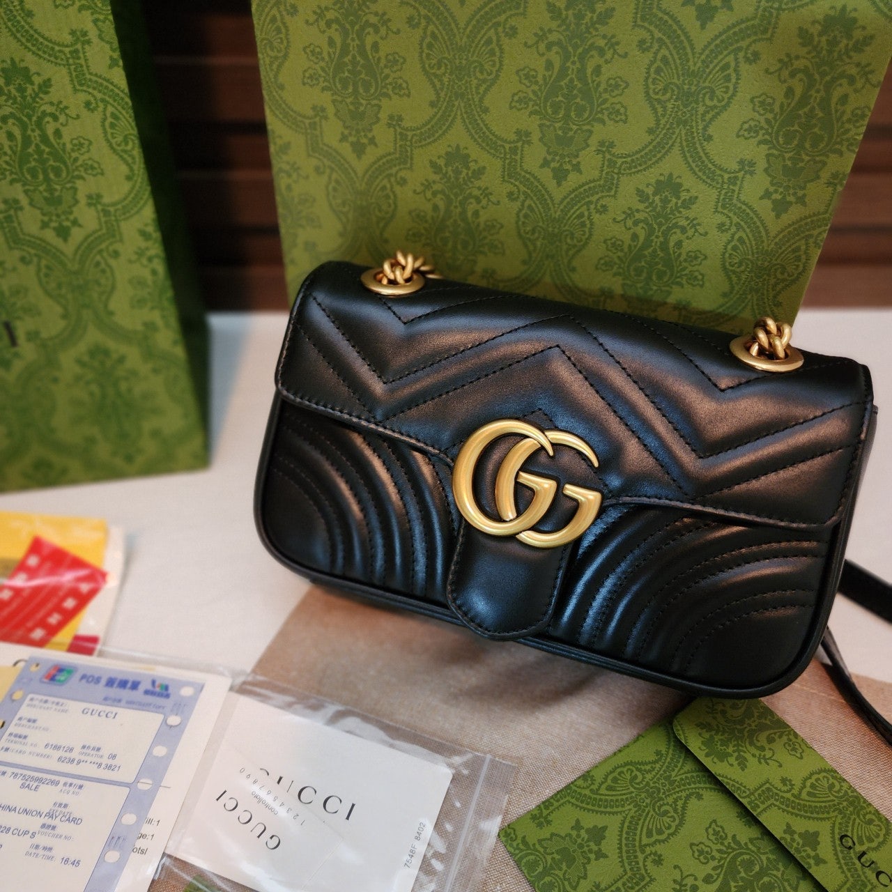 구찌 마몬트 마틀라세 숄더백 미니 (국내배송)