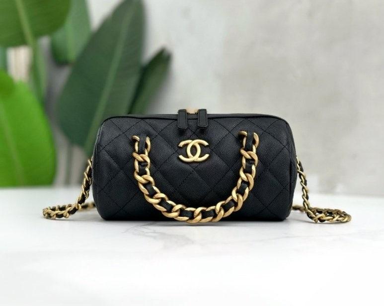 샤넬 볼링백 스몰 캐비어 블랙 금장 AS1899(국내배송)