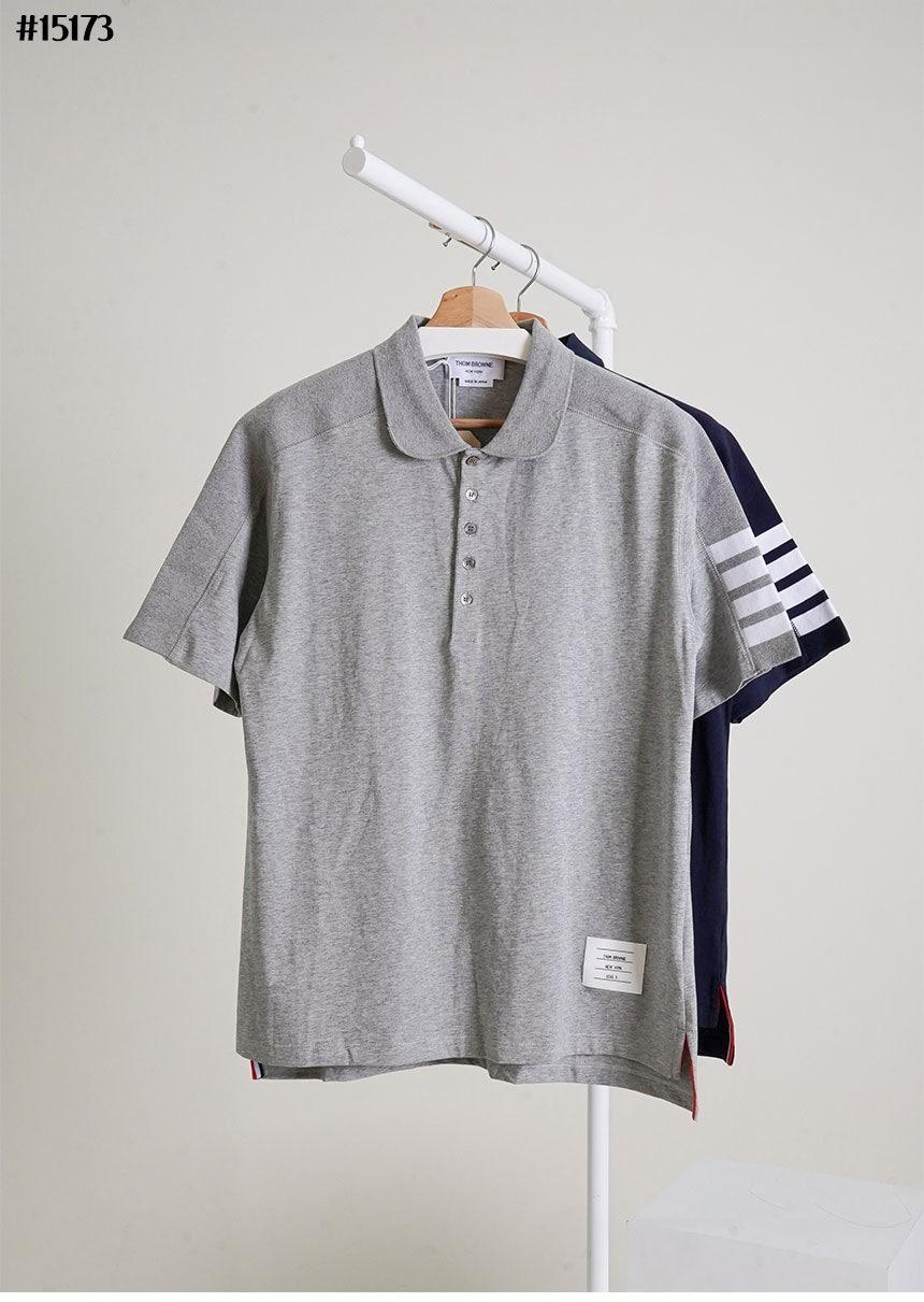 톰브라운 니트 숄더 4-바 완장 코튼 폴로 셔츠 (국내배송)
